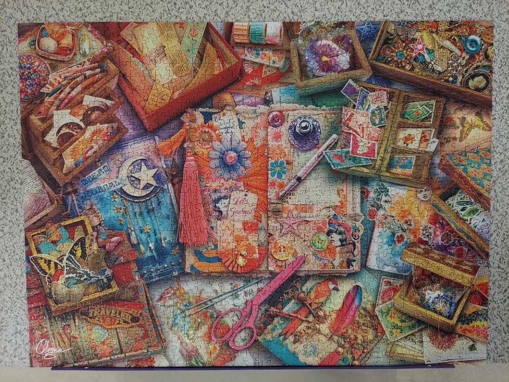 The Junk Journaler’s Desk - Buffalo Games puzzle collectible - Main Image 2