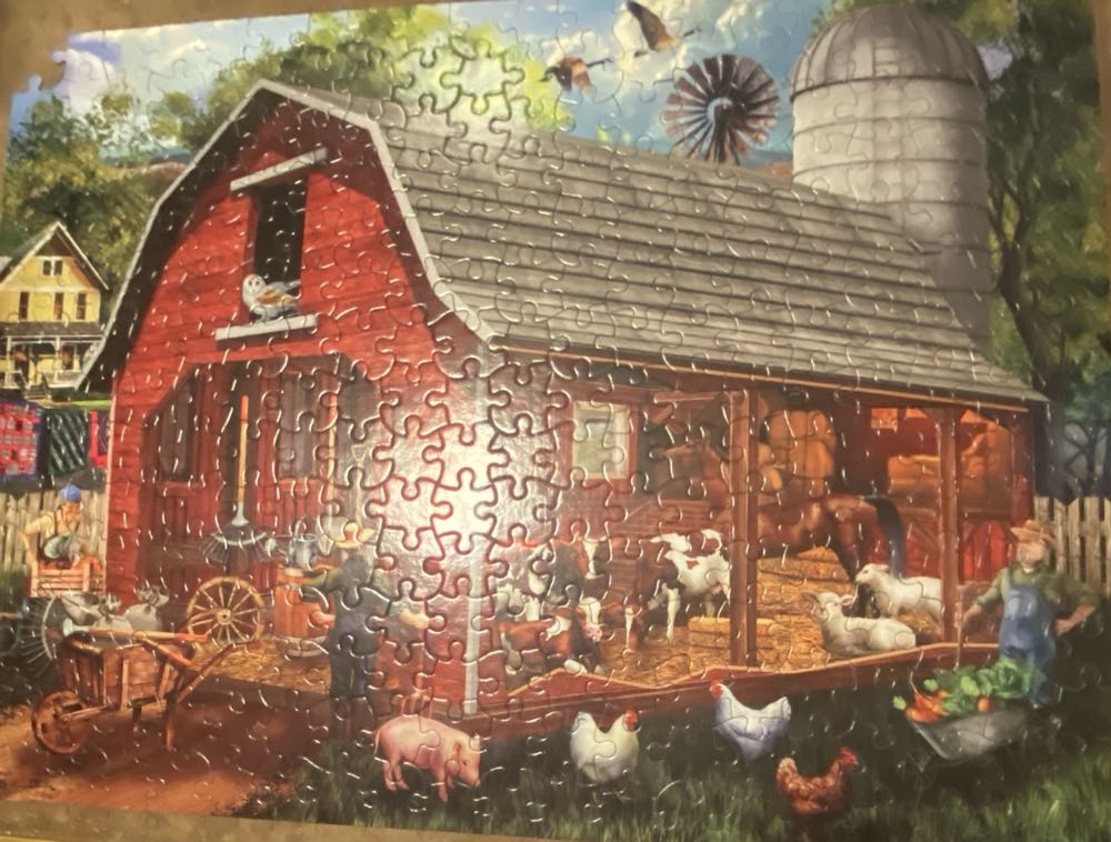 The Old Red Barn - SunsOut puzzle collectible [Barcode 796780230644] - Main Image 2