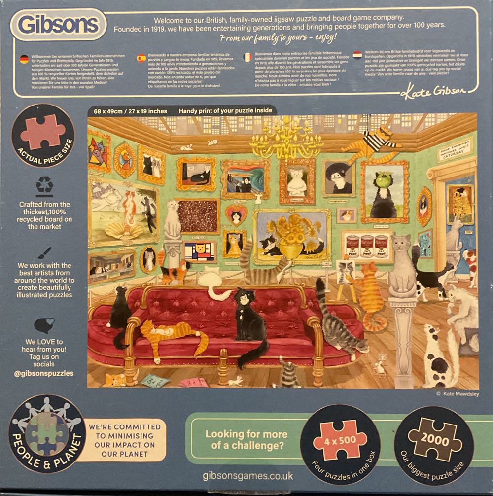 Night At The Meowseum - Gibsons puzzle collectible [Barcode 5012269064025] - Main Image 3