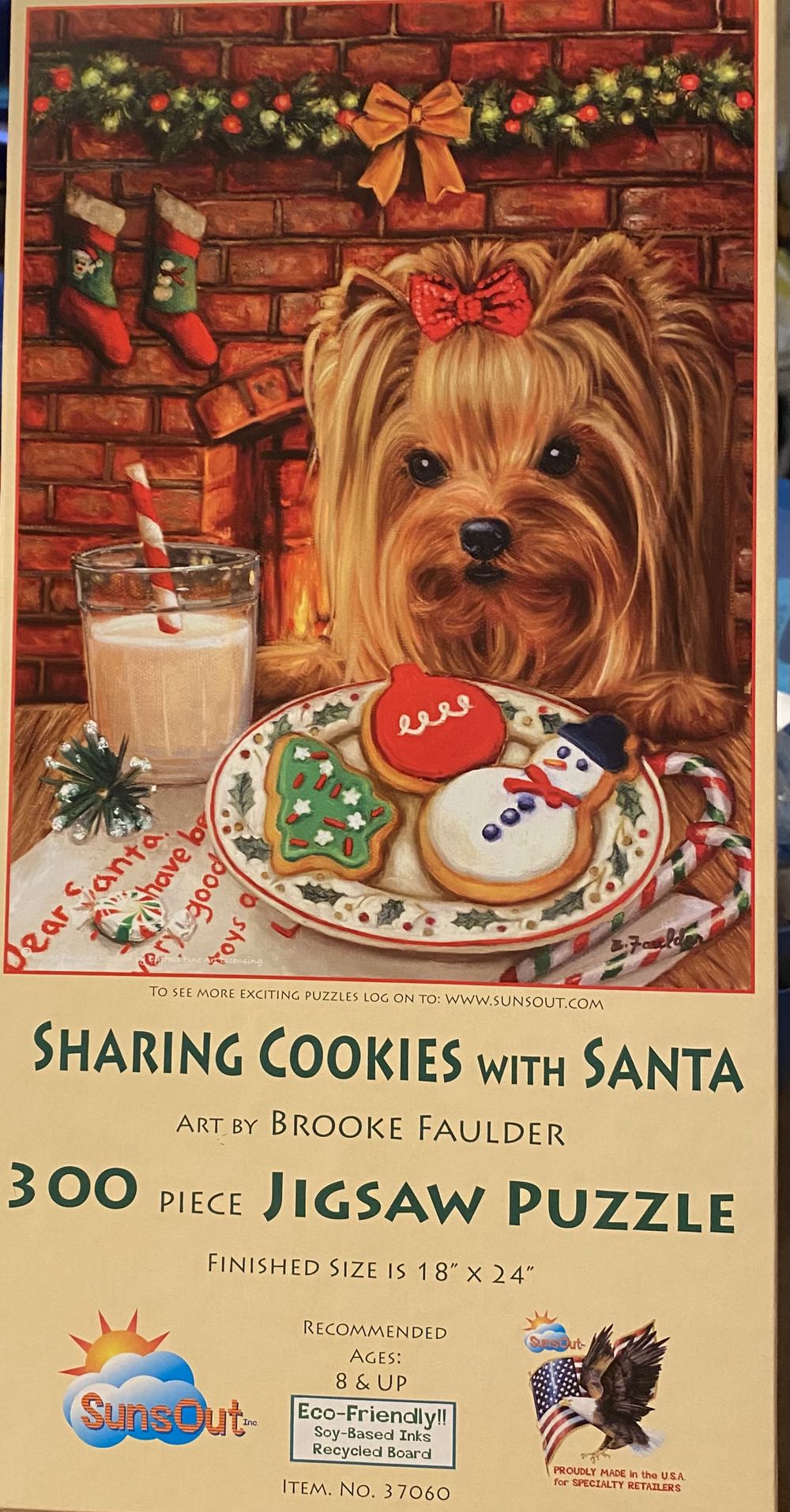C28 C COOKIES WITH SANTA $6 - SunsOut puzzle collectible [Barcode 796780370609] - Main Image 2