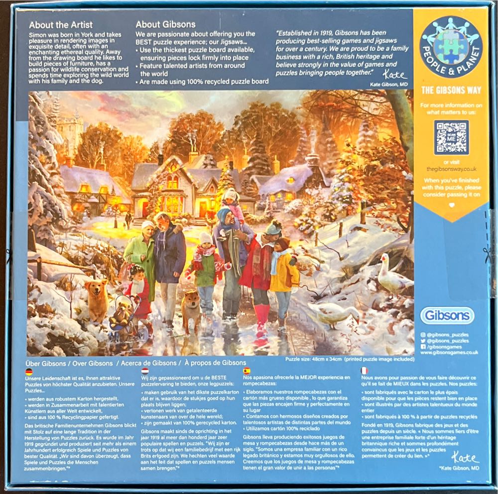 Boxing Day Stroll - Gibsons puzzle collectible [Barcode 5012269036107] - Main Image 2
