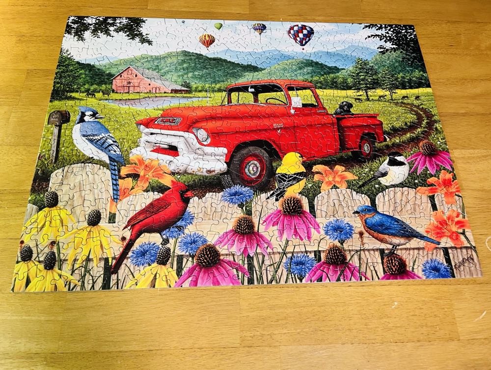 The Red Truck - SunsOut 🇺🇸 puzzle collectible [Barcode 796780513044] - Main Image 2