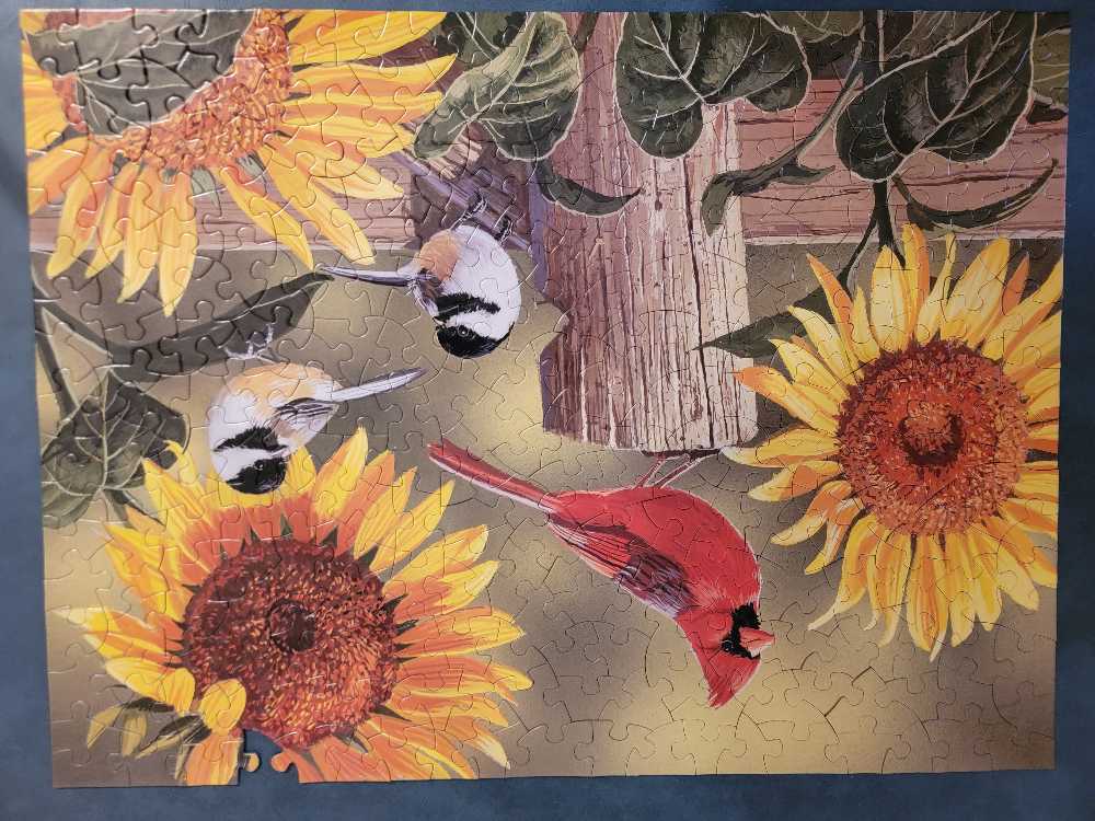 Sunflower and Songbirds - Bits & Pieces puzzle collectible [Barcode 192949012906] - Main Image 2