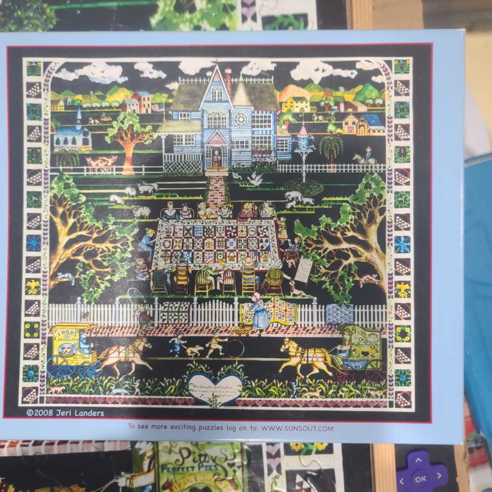 Busy Bee Quilting Club 300 Pieces Sunsout Club - Suns Out puzzle collectible [Barcode 796780678224] - Main Image 2