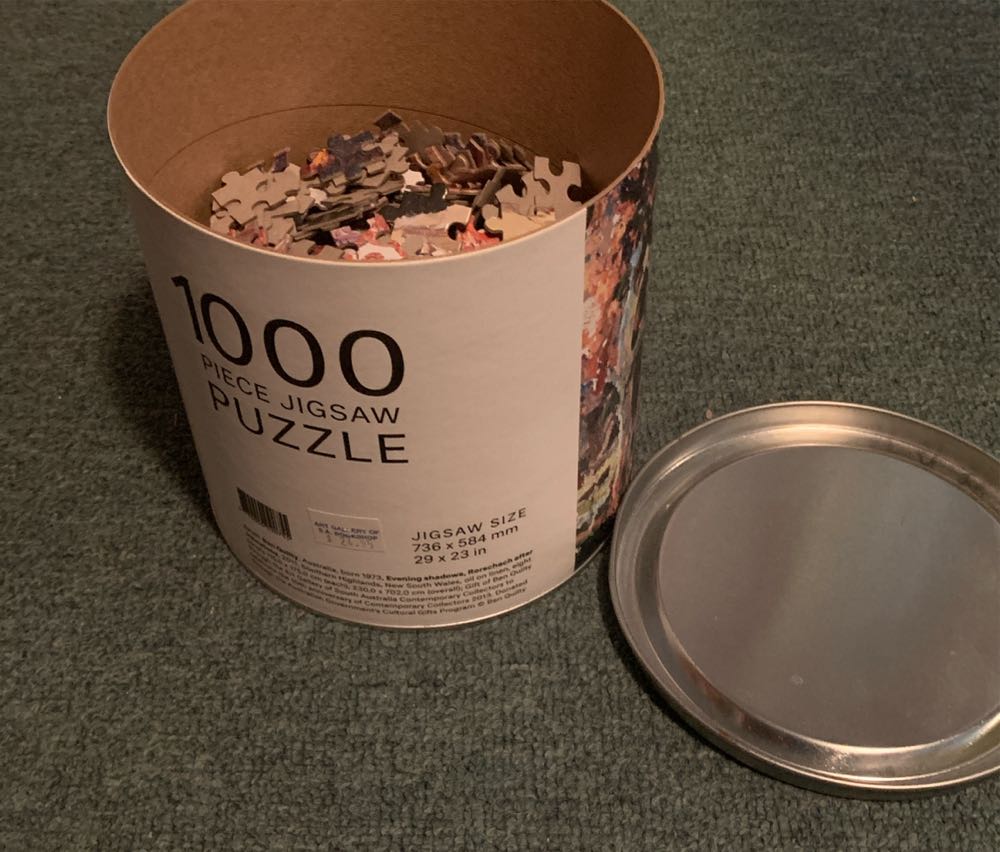 AGSA Series: Ben Quilty - Evening Shadows, Rorschach after Johnstone - Art Gallery of South Australia puzzle collectible [Barcode 3770000020755] - Main Image 3