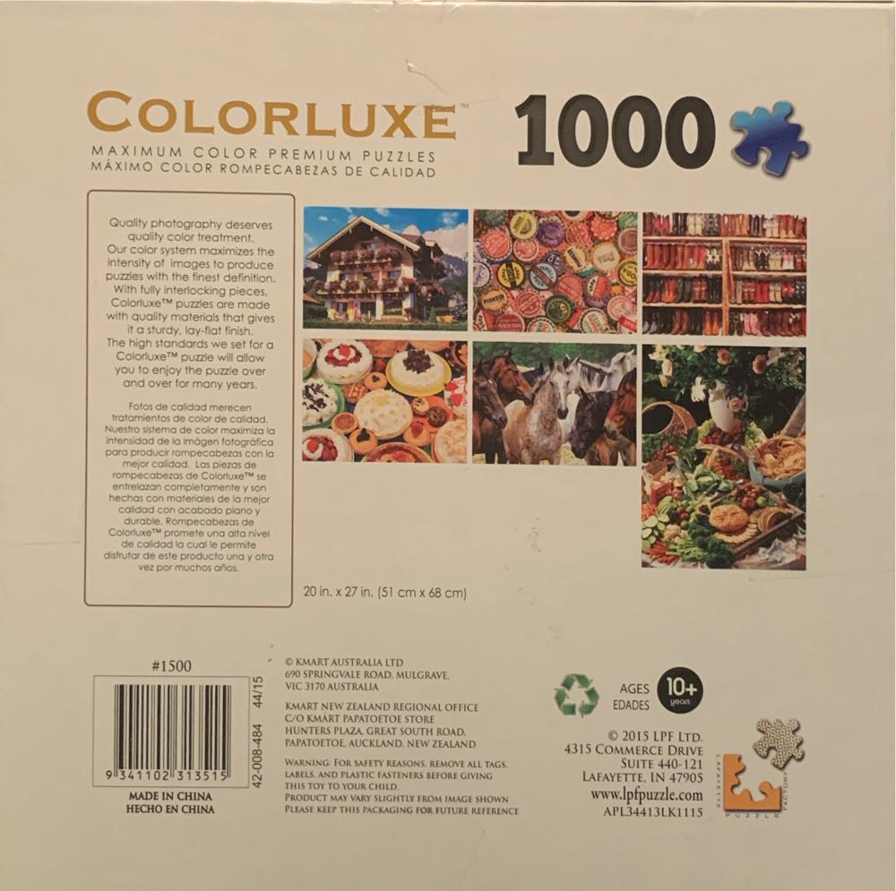 Colorluxe: - Vintage Bottle Caps - K-Mart | Lafayette Puzzle Factory puzzle collectible [Barcode 9341102313515] - Main Image 2