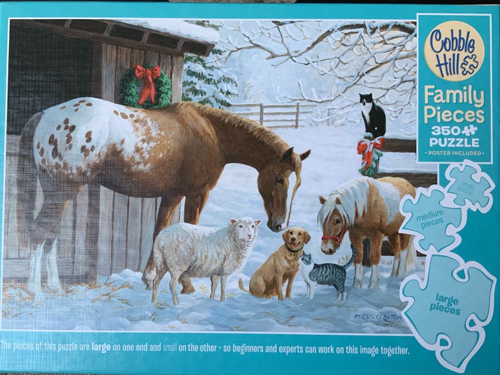 Winter Barnyard - Cobble Hill puzzle collectible [Barcode 625012470278] - Main Image 2
