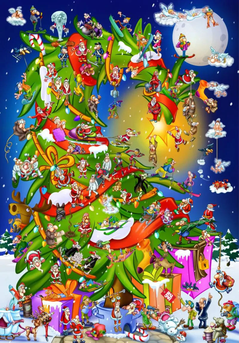 Christmas Tree (Renate Maaijen Na Mij) - Roovi (D-Toys) puzzle collectible [Barcode 5947502879572] - Main Image 2
