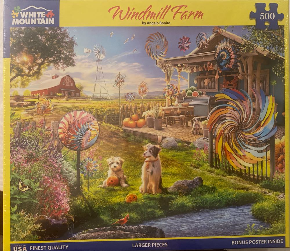 Windmill Farm - White Mountain Puzzles puzzle collectible [Barcode 724819267521] - Main Image 4