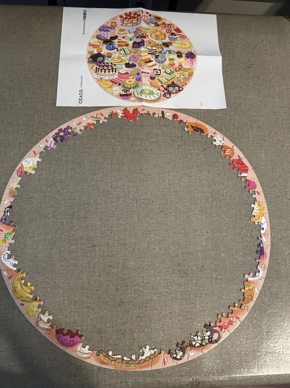 Rainbow Sweets Round Jigsaw Puzzle - Ceaco puzzle collectible [Barcode 021081242554] - Main Image 2