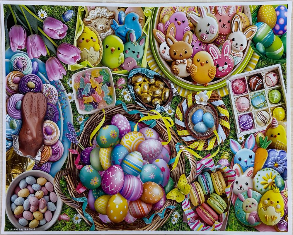99 EASTER EGGS-SOLD - White Mountain puzzle collectible [Barcode 724819267675] - Main Image 4