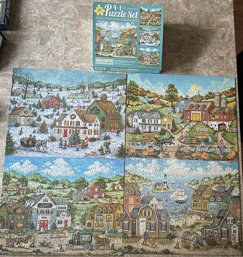 Seasons In The Country 4 In 1 Puzzle Set - Bits & Pieces puzzle collectible [Barcode 192949080400] - Main Image 2