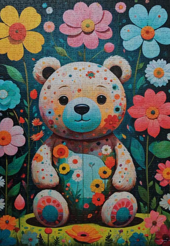 Flower Teddy Bear - Enjoy puzzle collectible [Barcode 5949194021505] - Main Image 2
