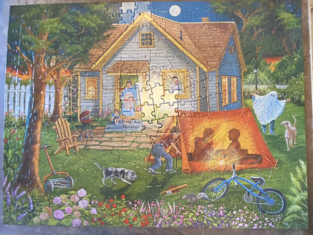 Backyard Camping - Bits & Pieces 300 puzzle collectible [Barcode 192949000132] - Main Image 3