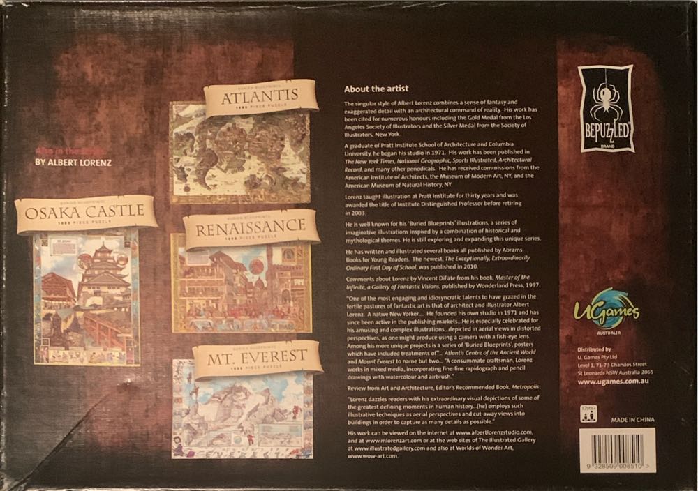 Buried Blueprints: Lorenz - Mt Everest - Bepuzzled puzzle collectible [Barcode 9328509008510] - Main Image 2