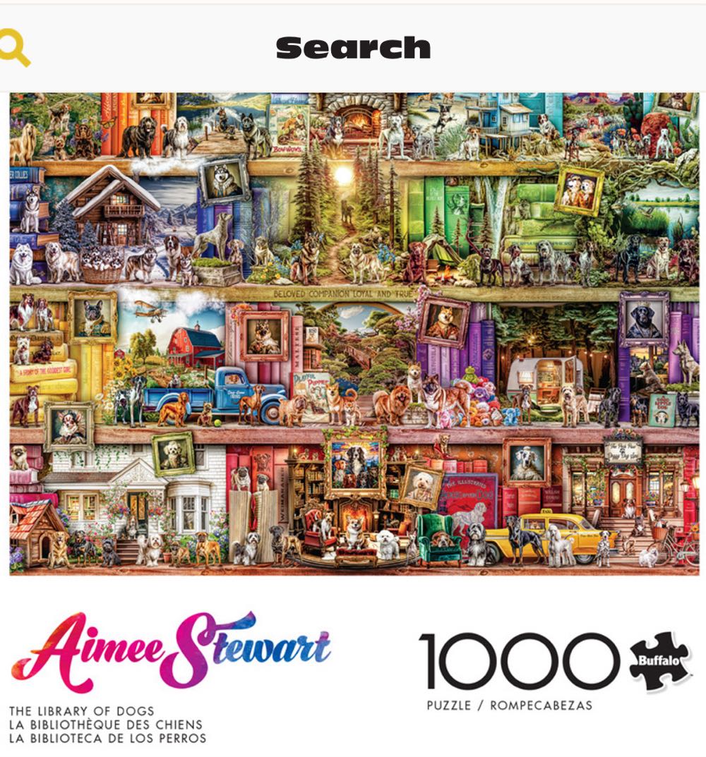 The Library of Dogs✅ - Buffalo puzzle collectible [Barcode 079346127511] - Main Image 3