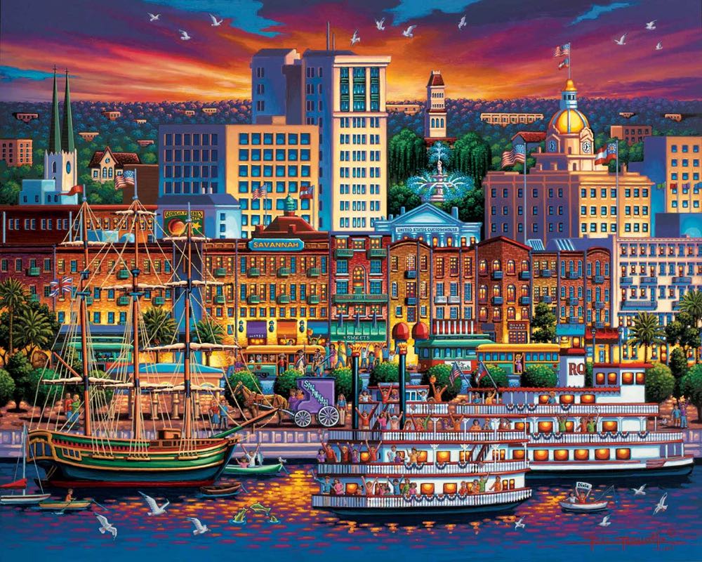Savannah 🆕 - Dowdle Folk Art puzzle collectible [Barcode 671095204057] - Main Image 2
