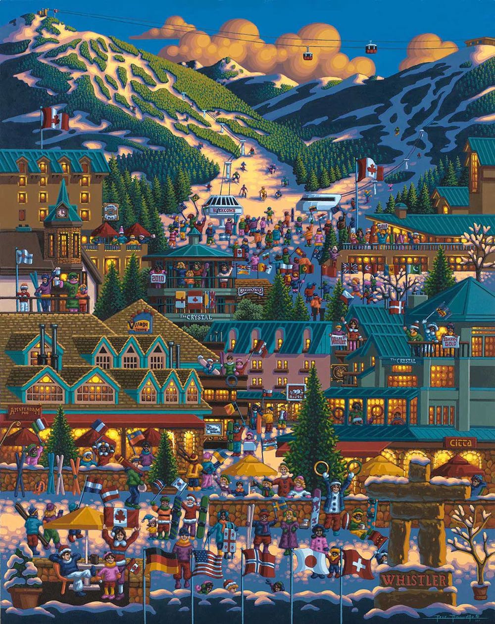 Whistler 🆕 - Dowdle Folk Art puzzle collectible [Barcode 671095002394] - Main Image 2