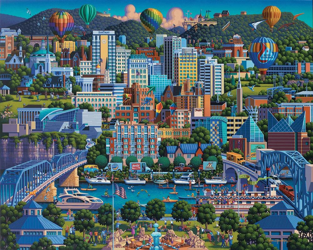 Chattanooga 🆕 - Dowdle Folk Art puzzle collectible [Barcode 671095003179] - Main Image 2