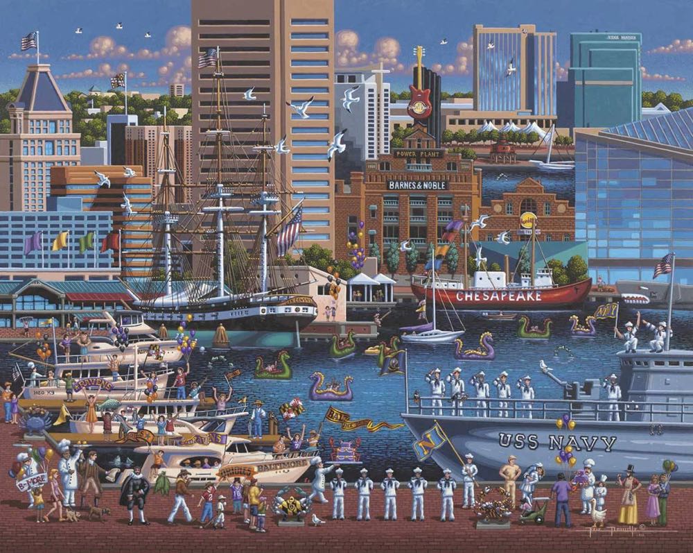 Baltimore 🆕 - Dowdle Folk Art puzzle collectible [Barcode 671095202442] - Main Image 2