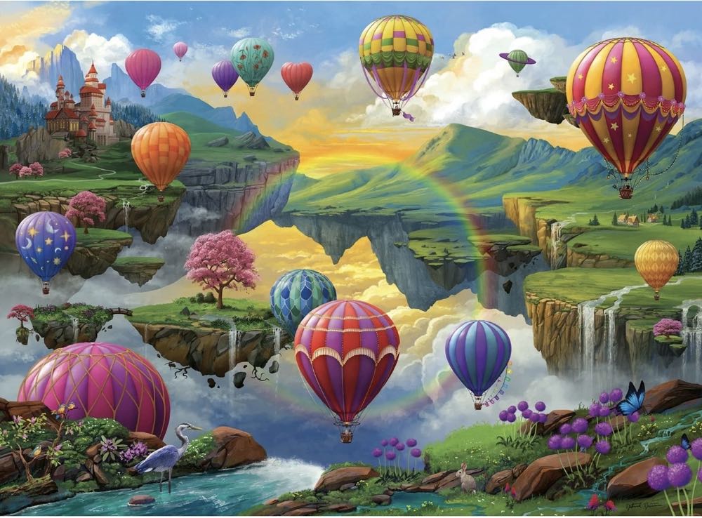 Air Balloon Valley-SOLD - Ravensburger puzzle collectible - Main Image 3