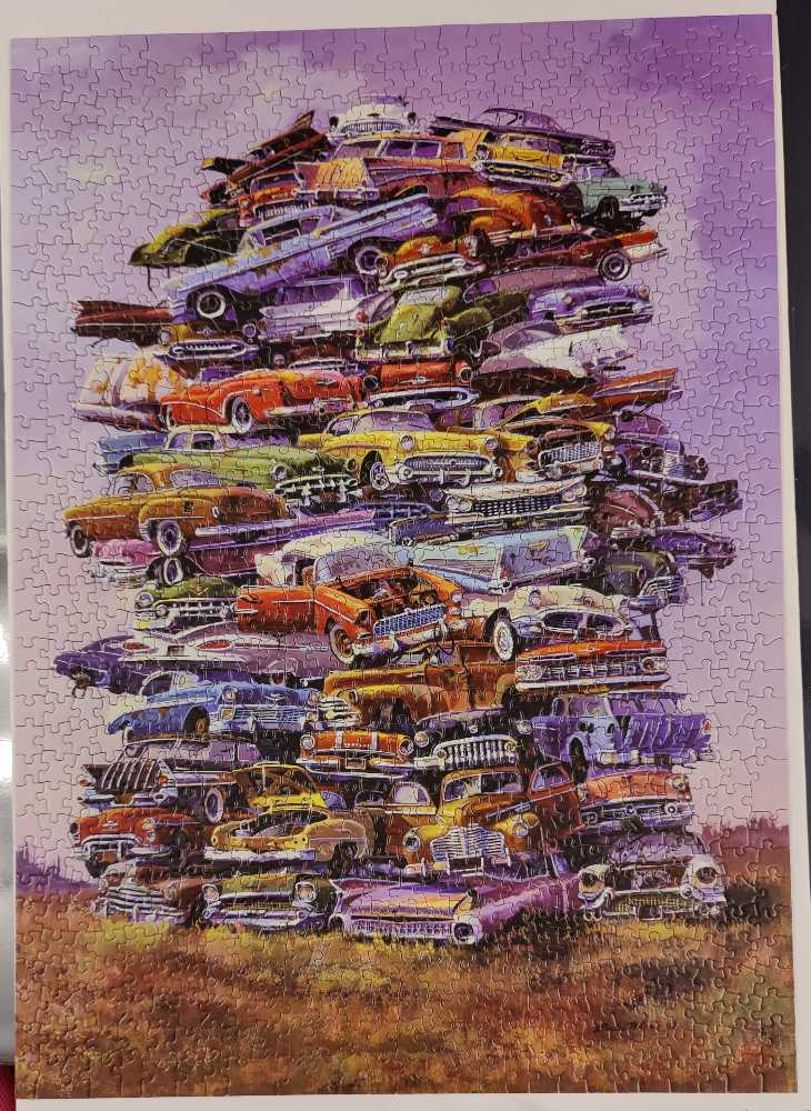 Classic Car Puzzle: Fabulous 50’s - TDC Games 🇺🇲 puzzle collectible - Main Image 2