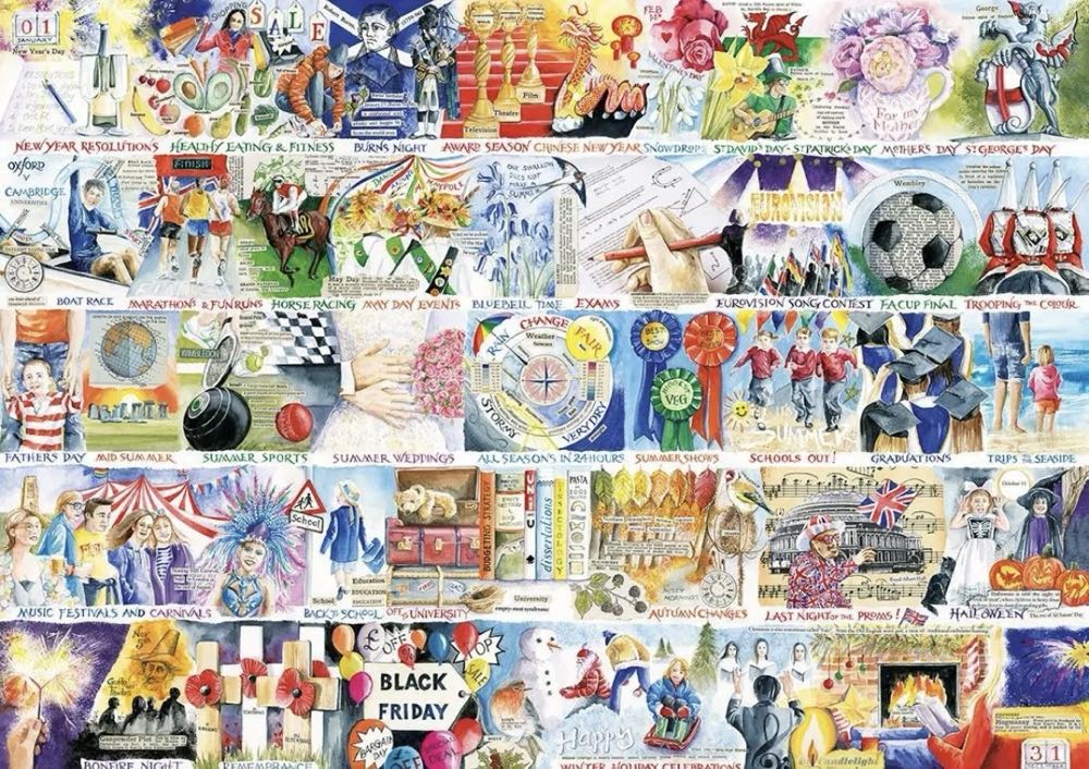 A Year In Great Britain - Gibsons puzzle collectible [Barcode 5012269071405] - Main Image 2