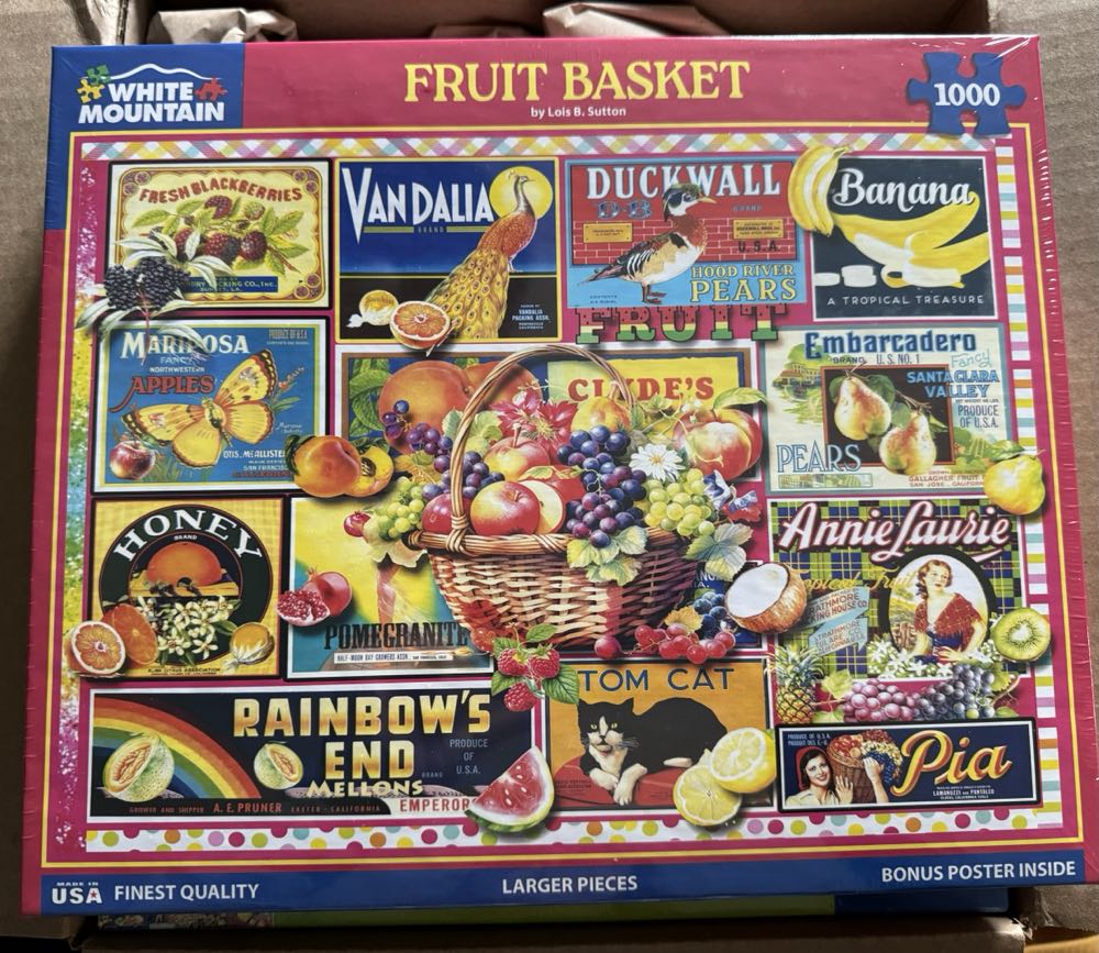Fruit Basket  - White Mountain Puzzles puzzle collectible [Barcode 724819267682] - Main Image 2