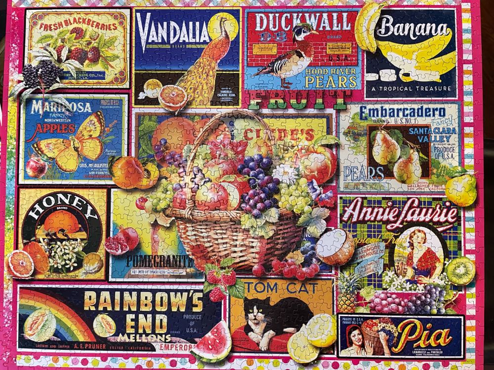 Fruit Basket  - White Mountain Puzzles puzzle collectible [Barcode 724819267682] - Main Image 3