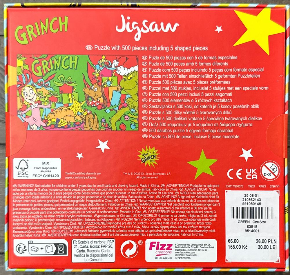 Grinch Advent - Fizz Creations puzzle collectible [Barcode 5397312031873] - Main Image 2