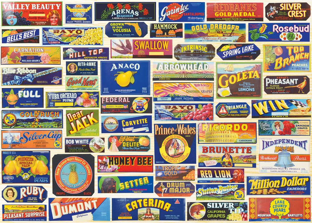 Vintage Crate Labels 🆕 - Colorcraft puzzle collectible - Main Image 2