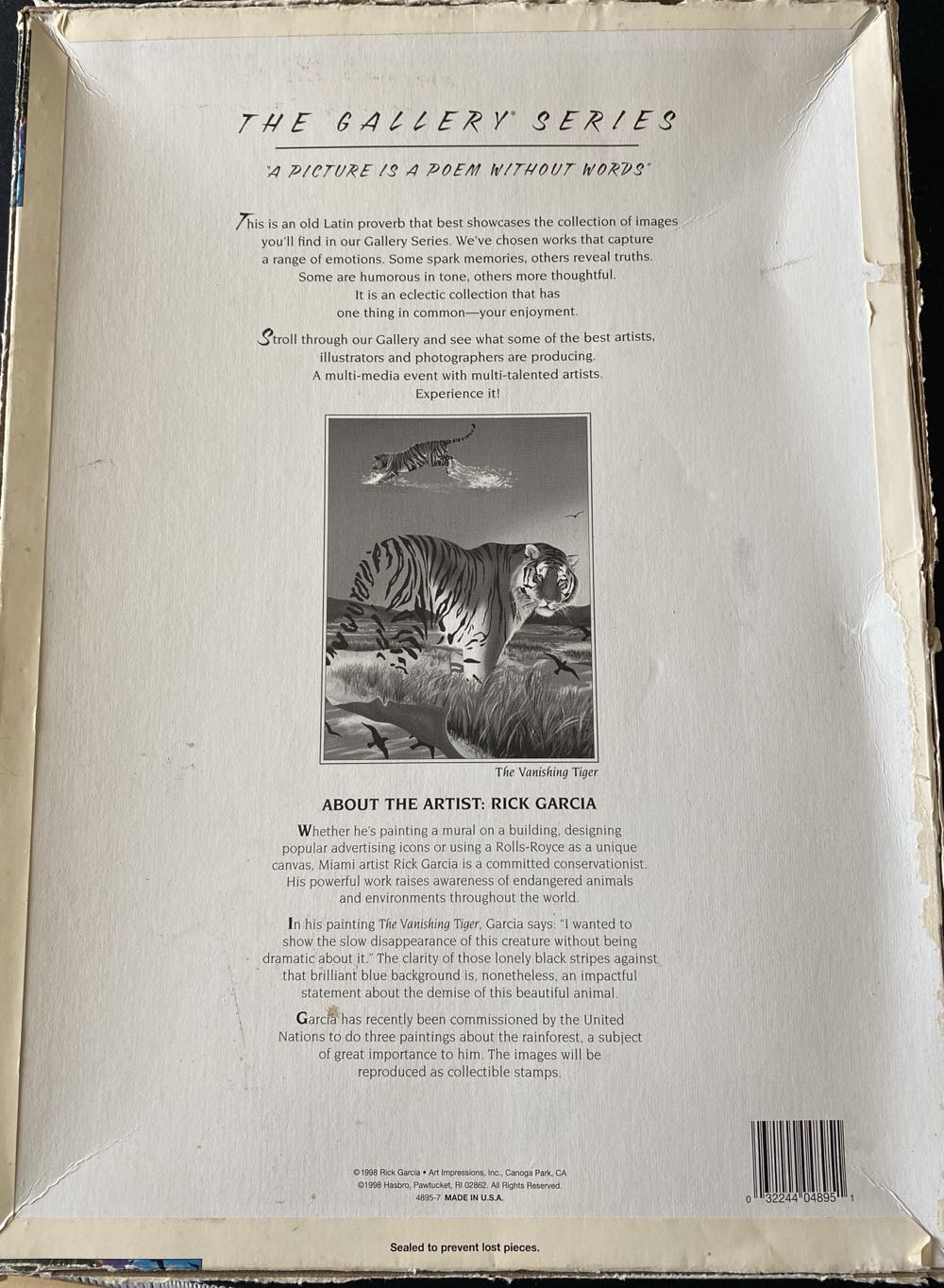 The Vanishing Tiger - Milton Bradley (MB) 🇺🇸 puzzle collectible [Barcode 032244048951] - Main Image 3