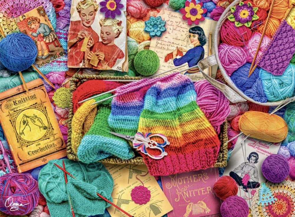 Aimee : Vintage Knitting 🆕 - Buffalo puzzle collectible [Barcode 079346127467] - Main Image 2