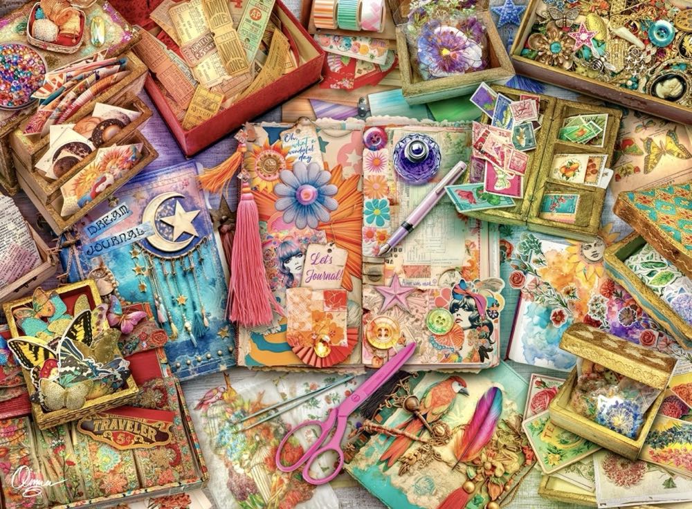 Aimee : Junk Journaler’s Desk, The - Buffalo puzzle collectible [Barcode 079346124855] - Main Image 2