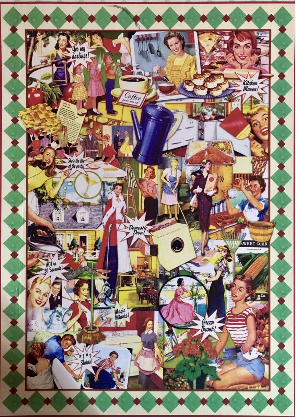 Retro Remix : Domestic Diva - Ceaco puzzle collectible [Barcode 021081023542] - Main Image 2