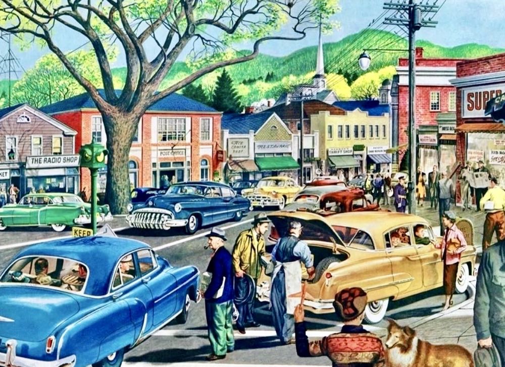 GM Vintage Ads : Saturday Afternoon - New York Puzzle Company puzzle collectible [Barcode 819844010461] - Main Image 2