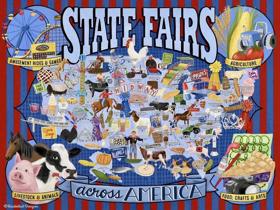 Discover the States : State Fairs Across America - True South Puzzle Company puzzle collectible [Barcode 787790910787] - Main Image 2