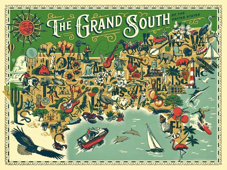 Discover the States : The Grand South - True South Puzzle Company puzzle collectible [Barcode 748252220585] - Main Image 2
