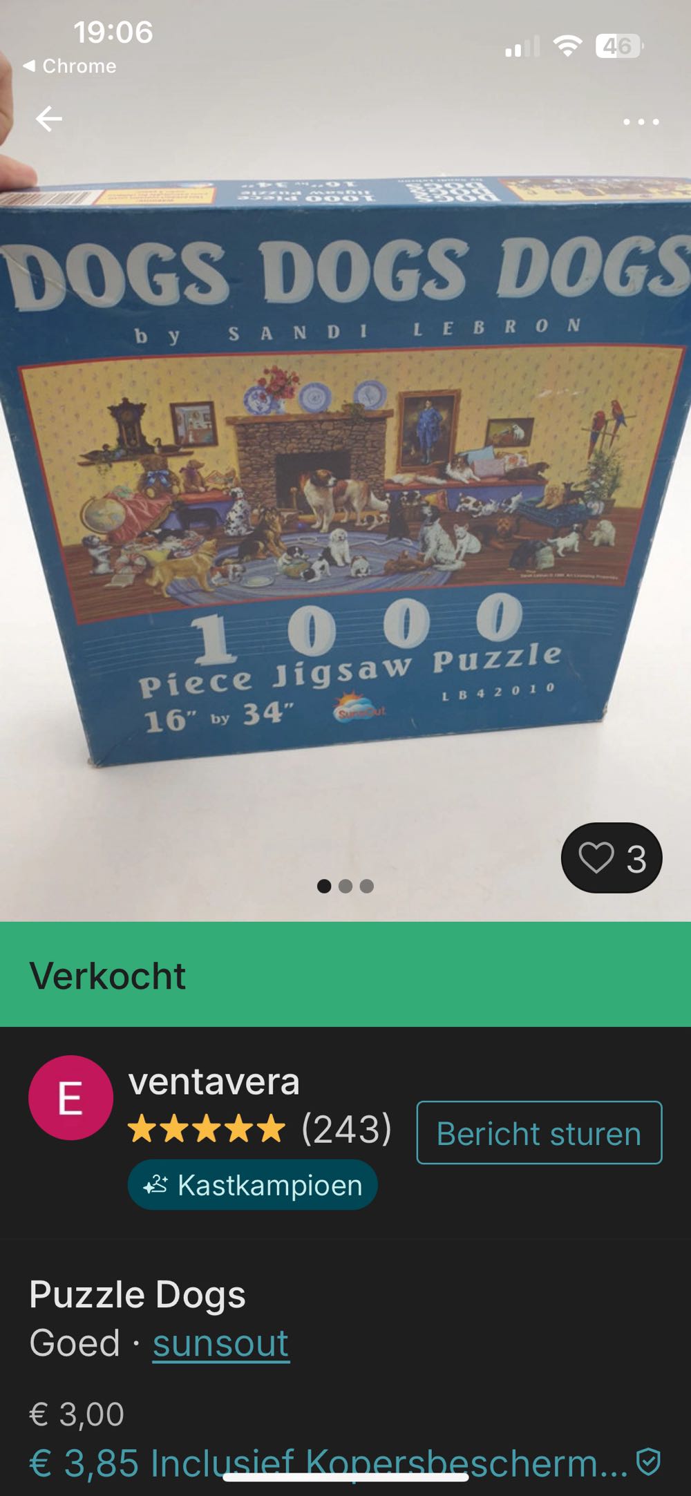 Dogs Dogs Dogs - SunsOut puzzle collectible [Barcode 796780420106] - Main Image 3