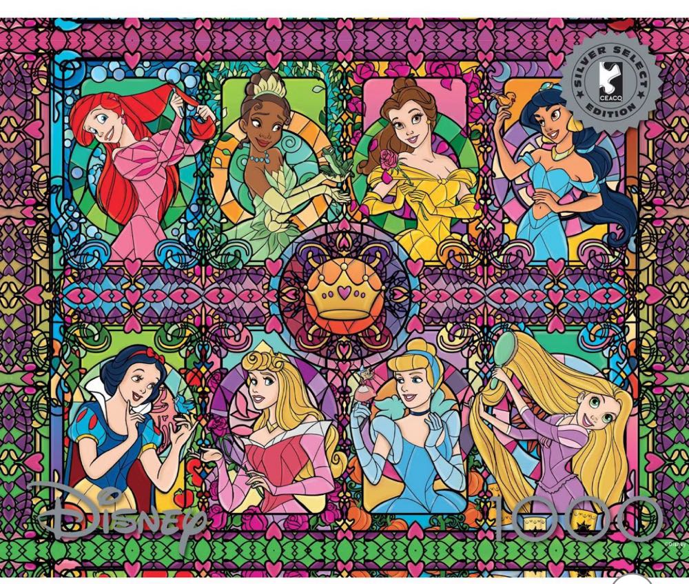 Silver Select Disney Princess Collage 1000pc Puzzle - Ceaco Silver Select Edition puzzle collectible [Barcode 021081400138] - Main Image 2