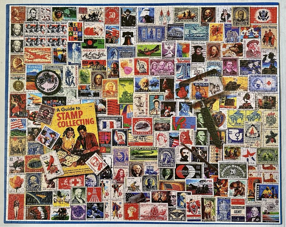 Stamp Collector’s Dream-KWN - White Mountain Puzzles puzzle collectible [Barcode 724819254545] - Main Image 2