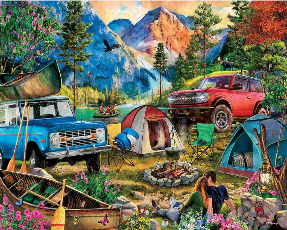 Ford : Camping Trip • - White Mountain puzzle collectible [Barcode 724819264506] - Main Image 2