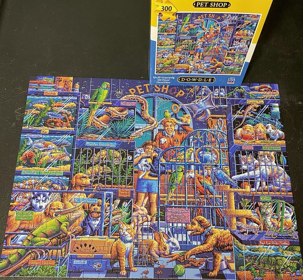 Pet Shop • - Dowdle Folk Art puzzle collectible [Barcode 671095054645] - Main Image 3