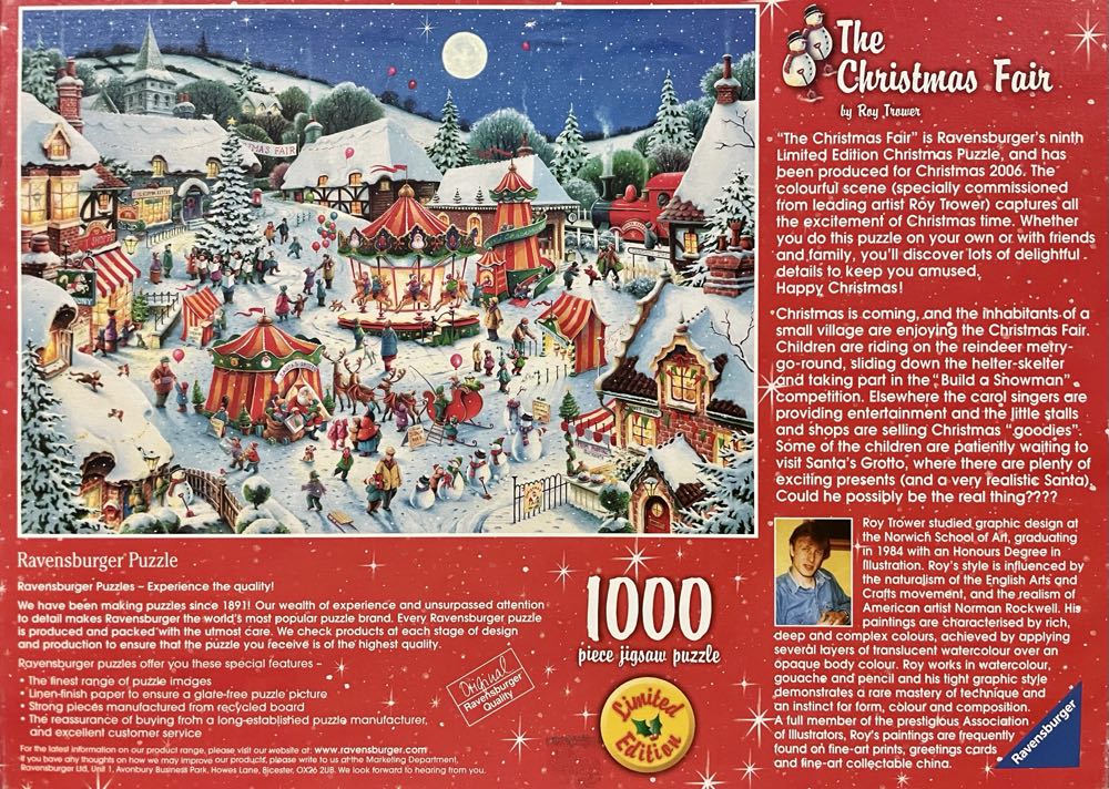 2006 Limited Edition : The Christmas Fair - Ravensburger puzzle collectible [Barcode 4005556152766] - Main Image 2