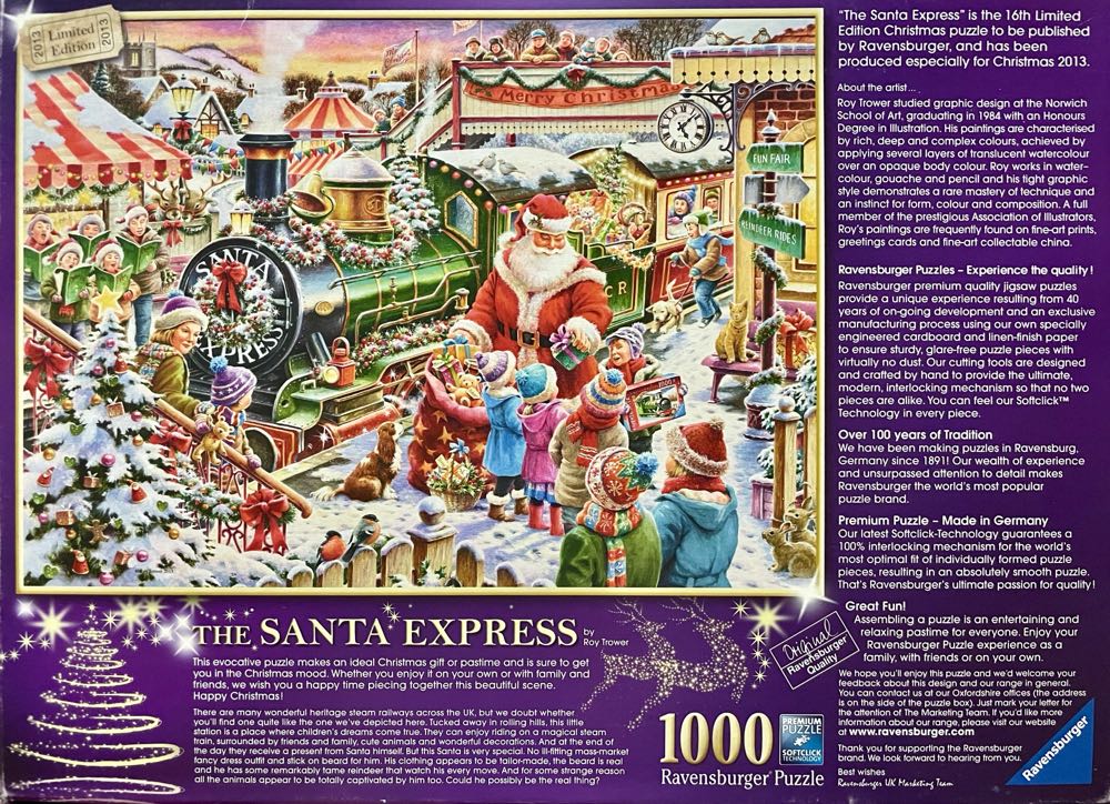 2013 Limited Edition : The Santa Express - Ravensburger puzzle collectible [Barcode 4005556193455] - Main Image 2