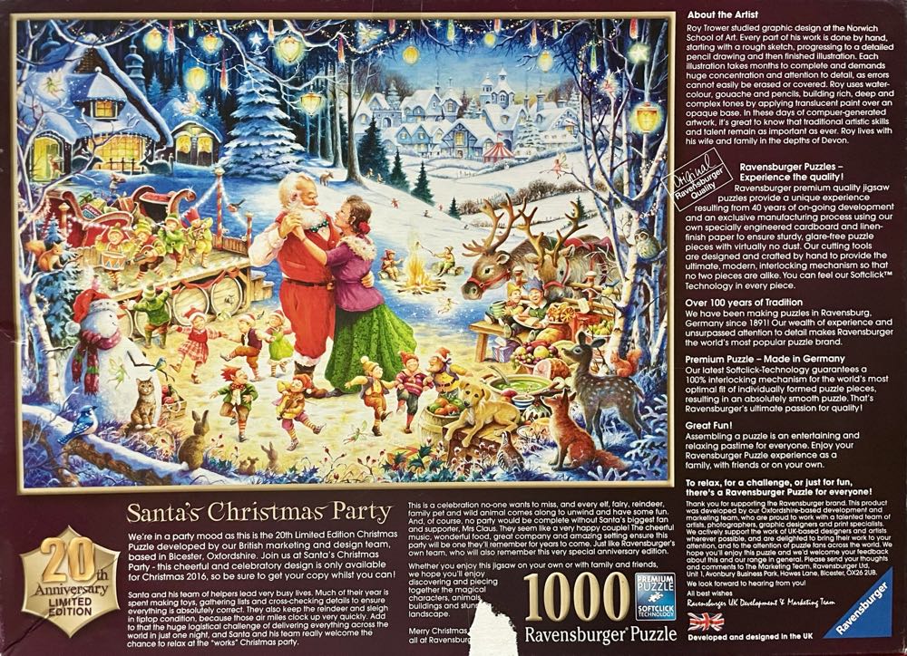 2016 Limited Edition : Santa’s Christmas Party - Ravensburger puzzle collectible [Barcode 4005556196609] - Main Image 2