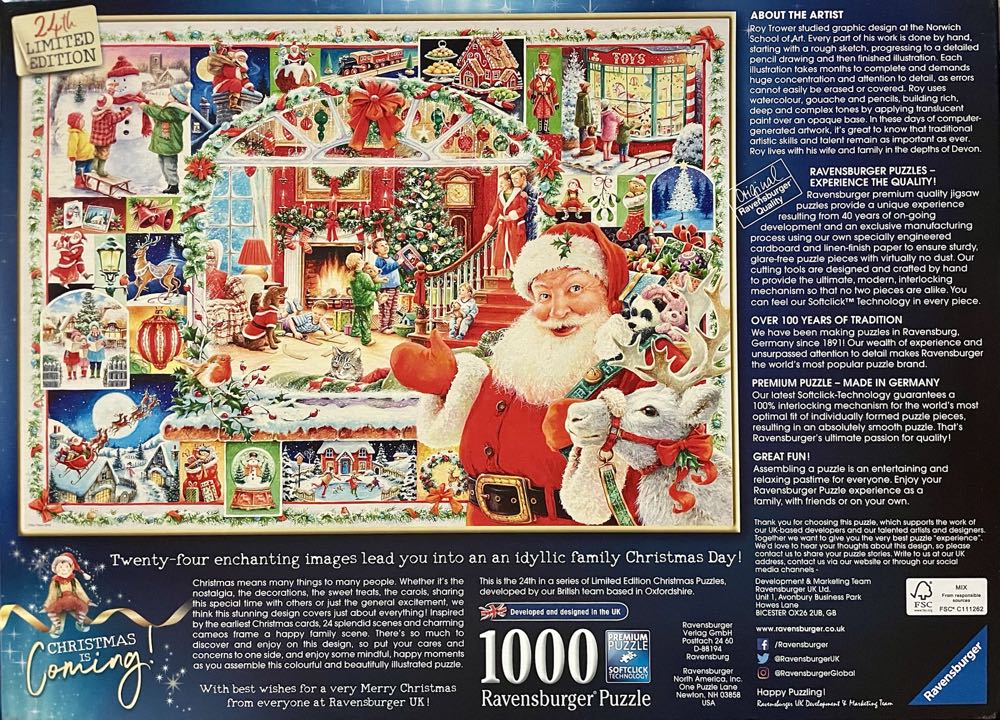 2020 Limited Edition : Christmas is Coming - Ravensburger puzzle collectible [Barcode 4005556165117] - Main Image 2