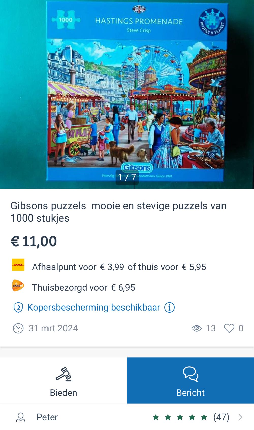 Hastings Promenade - Gibsons 🇬🇧 puzzle collectible [Barcode 5012269063806] - Main Image 3