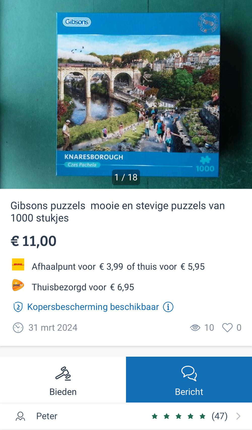Knaresborough - Gibsons puzzle collectible [Barcode 5012269063998] - Main Image 4