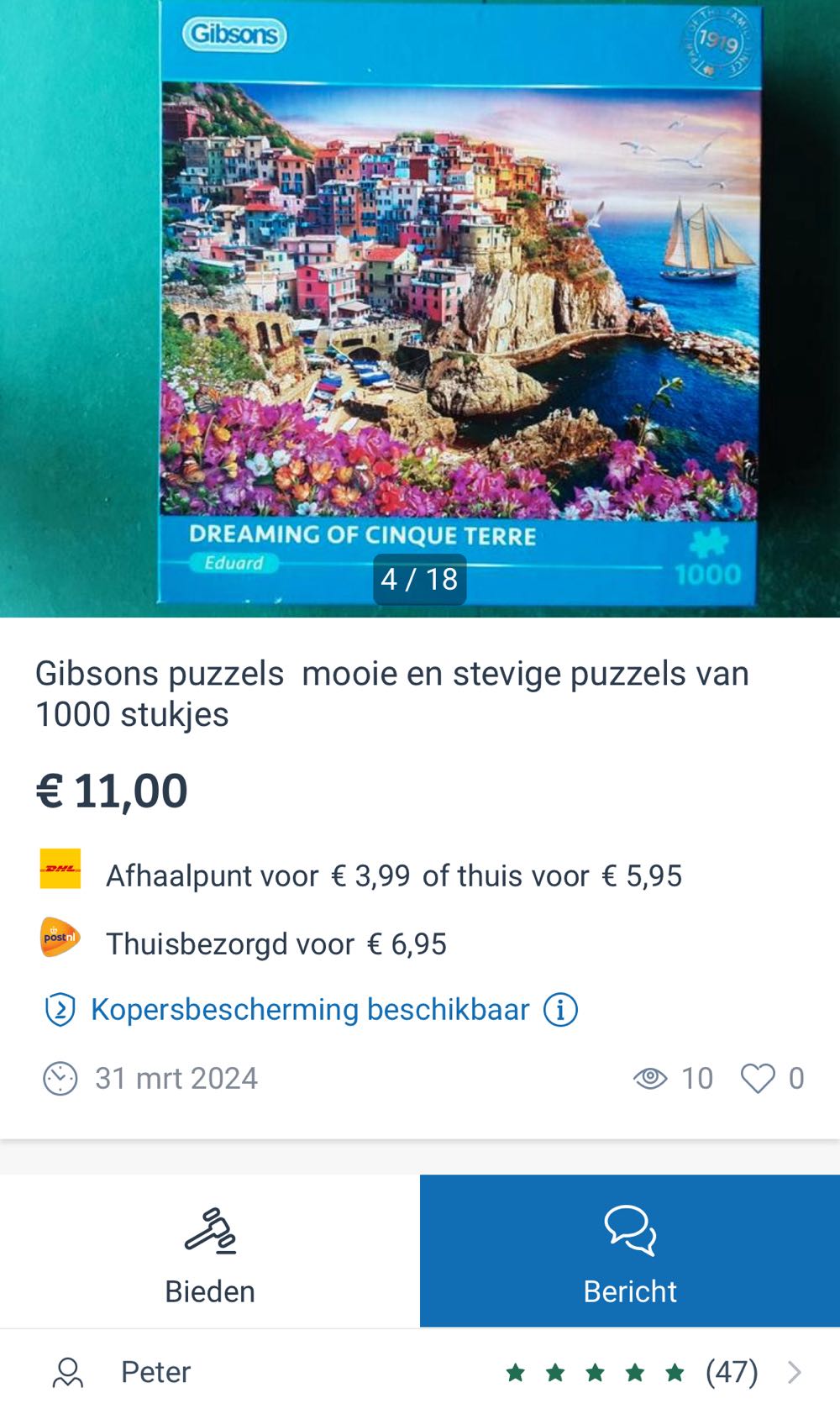 Colours Of Venice - Gibsons puzzle collectible [Barcode 5012269063950] - Main Image 4